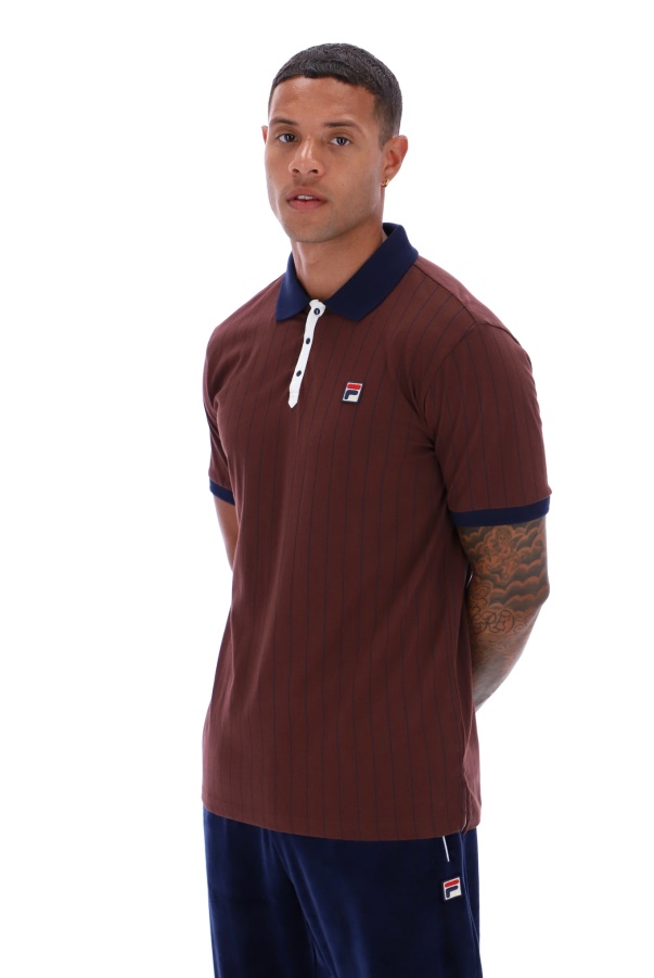 Fila BB1 Classic Vintage Striped Fashion Polo