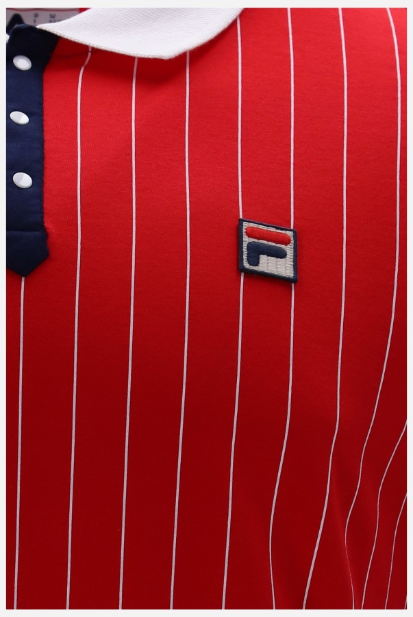 BB1 Classic Vintage Striped Polo Fila Fashion