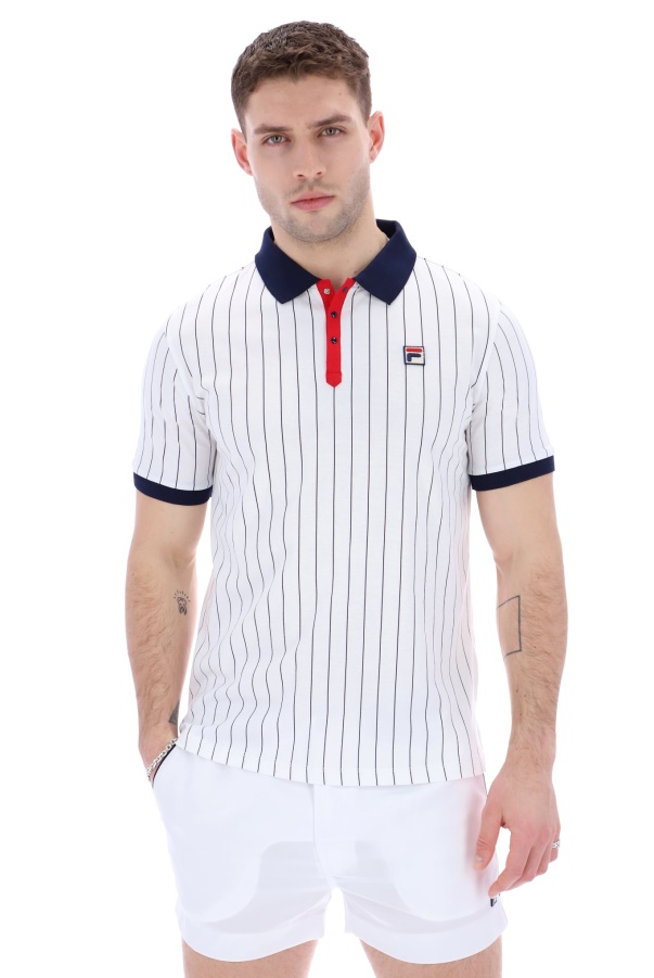 BB1 Classic Vintage Fashion Fila Striped Polo