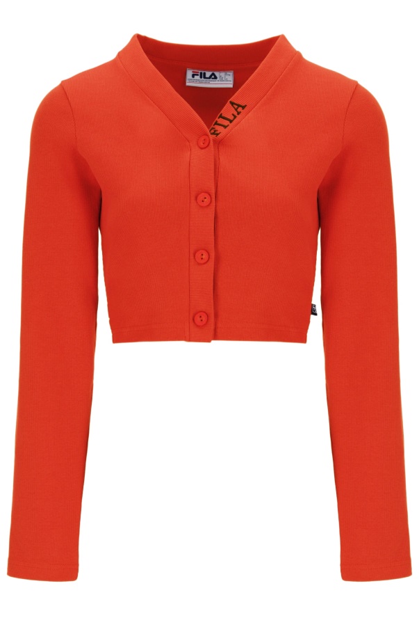 Fila Zara Womens Thick Rib Crop Fashion Cardigan