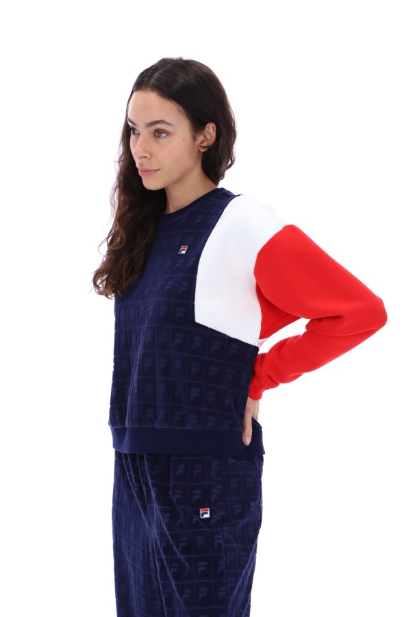 Lucy Velour Crew Sweatshirt Fila